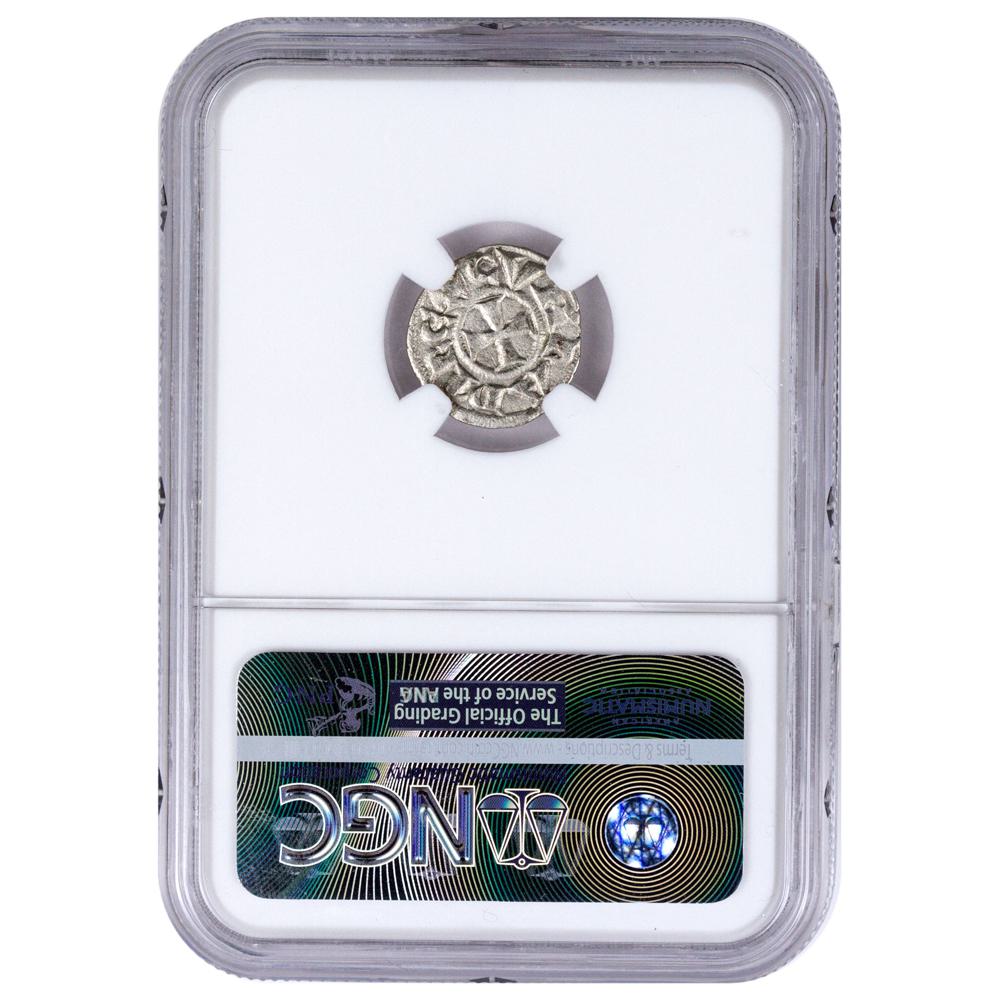 1139-1339 Italy, Republic of Genoa Silver Denaro NGC VF35 (Story