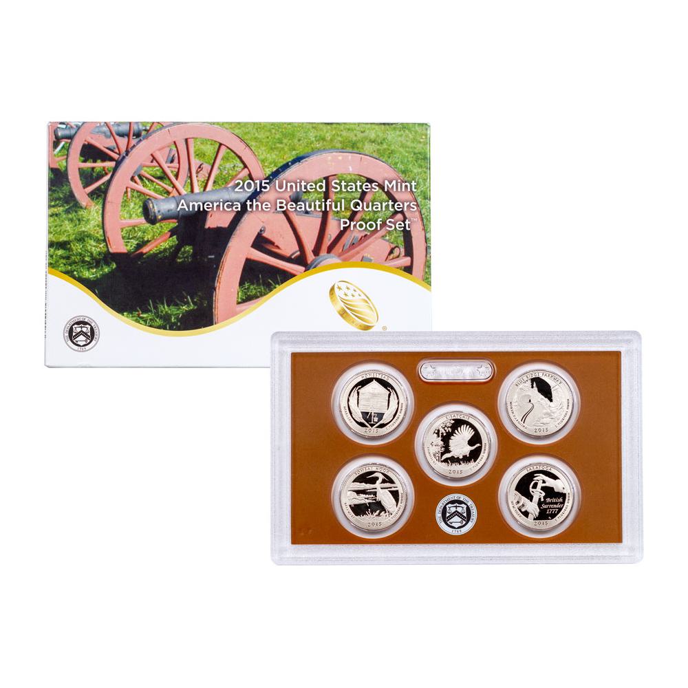 2015-S U.S. Clad America the Beautiful Proof Quarter Set