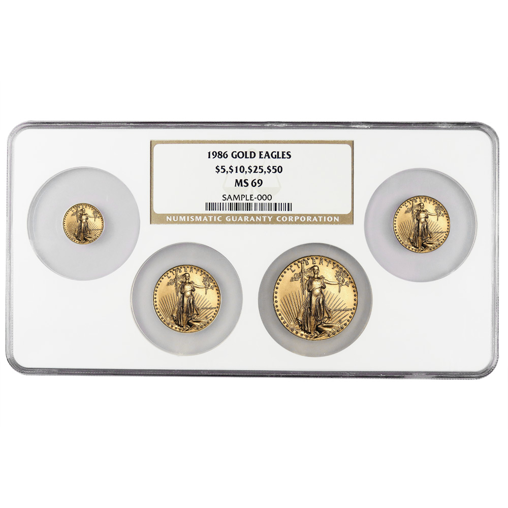 かずZ様予約 イーグル銀貨1986 4枚セット アメリカン・シルバー