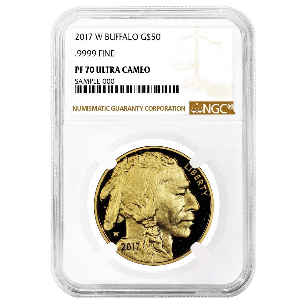 2017-W Proof $50 American Gold Buffalo 1 oz - NGC PF70UC Brown