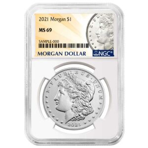 2021 $1 Morgan Silver Dollar NGC MS69 Morgan Label
