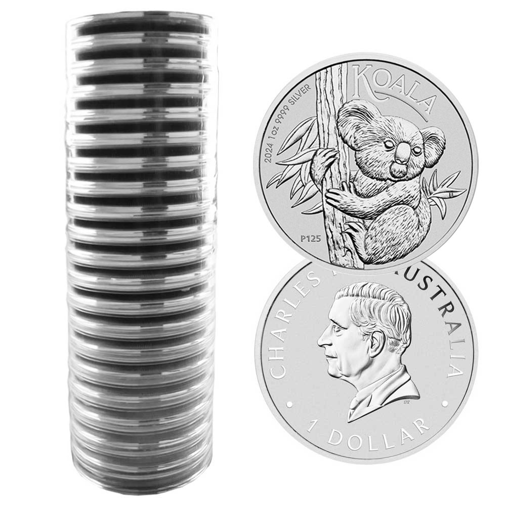 Roll of 20 - 2024 $1 Silver Australian Koala 1 oz Brilliant