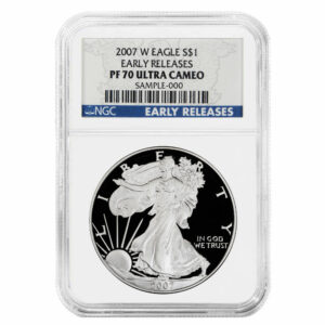 2007-W Proof $1 American Silver Eagle NGC PF70 Early Releases Label