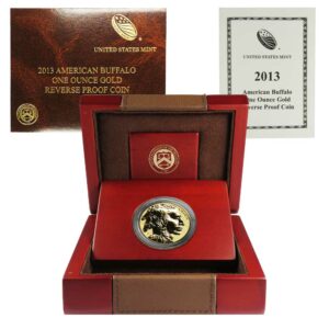 2013-W Reverse Proof $50 American Gold Buffalo Box, OGP & COA