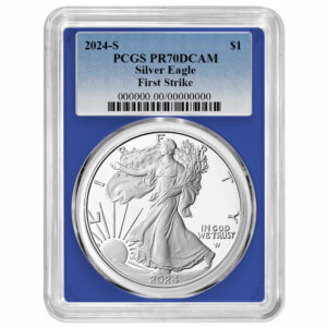 2024-S Proof $1 American Silver Eagle PCGS PR70DCAM FS Blue Label Blue Frame