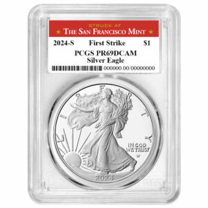 2024-S Proof $1 American Silver Eagle PCGS PR69DCAM FS San Francisco Label