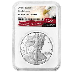 2024-S Proof $1 American Silver Eagle NGC PF69UC FR Exclusive Eagle Label (MCM)