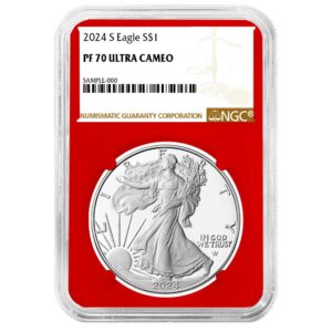 2024-S Proof $1 American Silver Eagle NGC PF70UC Brown Label Red Core