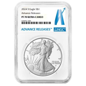 2024-S Proof $1 American Silver Eagle NGC PF70UC AR Advance Releases Label