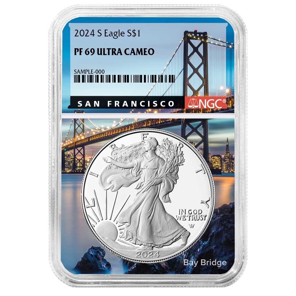 2024-S Proof $1 American Silver Eagle NGC PF69UC San Francisco