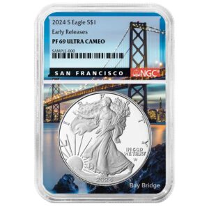 2024-S Proof $1 American Silver Eagle NGC PF69UC ER San Francisco Core