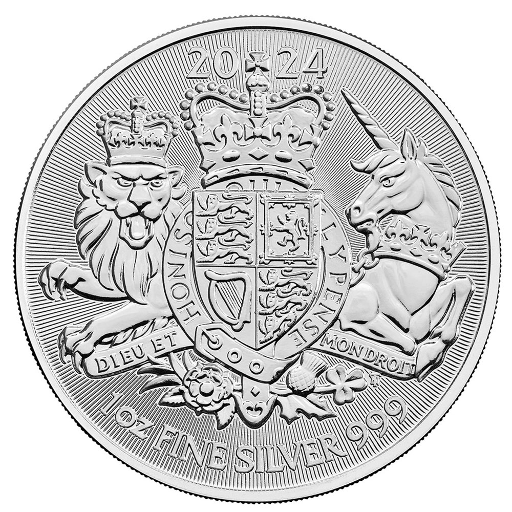 2024 U.K. 2 Pound Silver British Royal Arms .999 1 oz BU