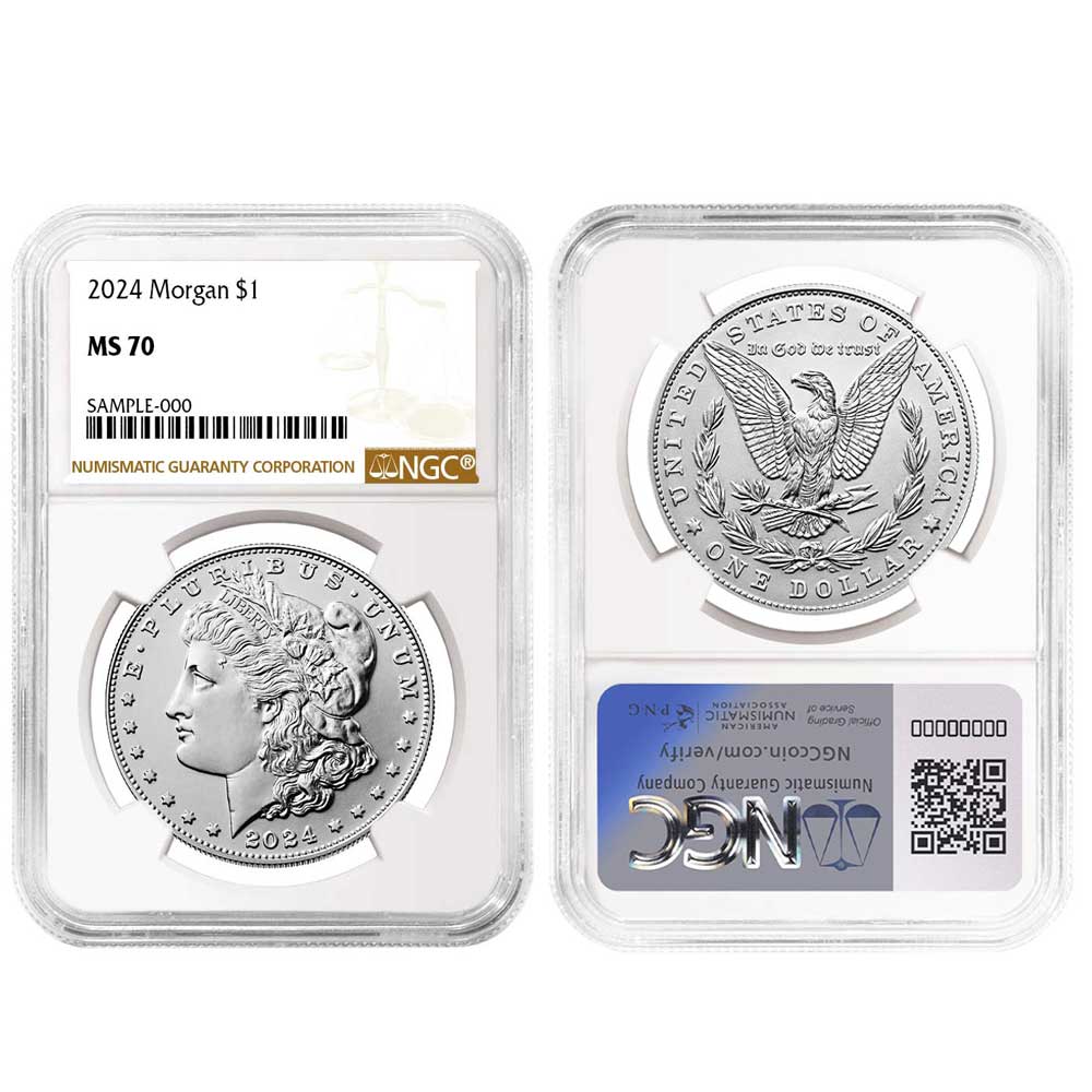 アメリカ　2024　完璧銀貨　モルガンダラー　NGC　MS 70 アメリカ 2024 完璧銀貨 モルガンダラー NGC MS 70 2024 Morgan Silver