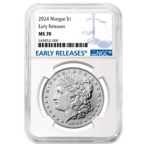 2024 $1 Morgan Silver Dollar NGC MS70 ER Blue Label
