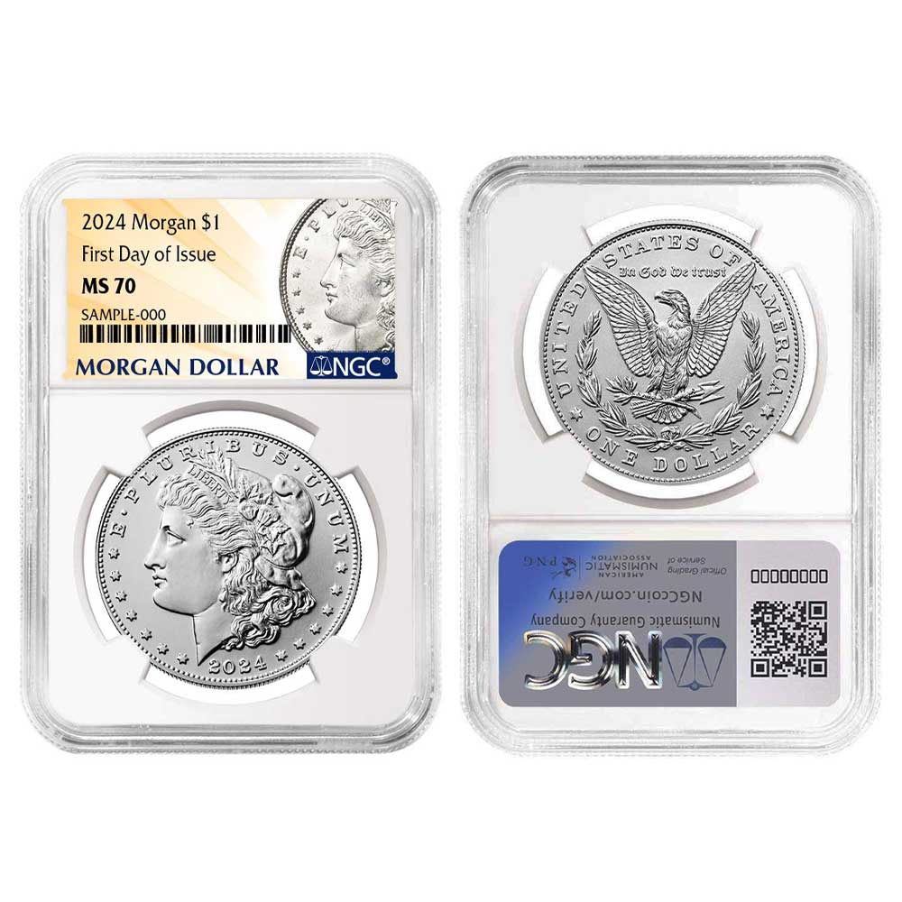 2024 $1 Morgan Silver Dollar NGC MS70 FDI Morgan Label - Pinehurst