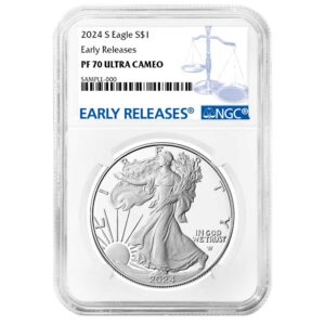 2024-S Proof $1 American Silver Eagle NGC PF70UC ER Blue Label