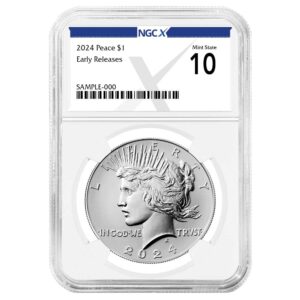 2024 $1 Peace Silver Dollar NGCX MS10 ER X Label