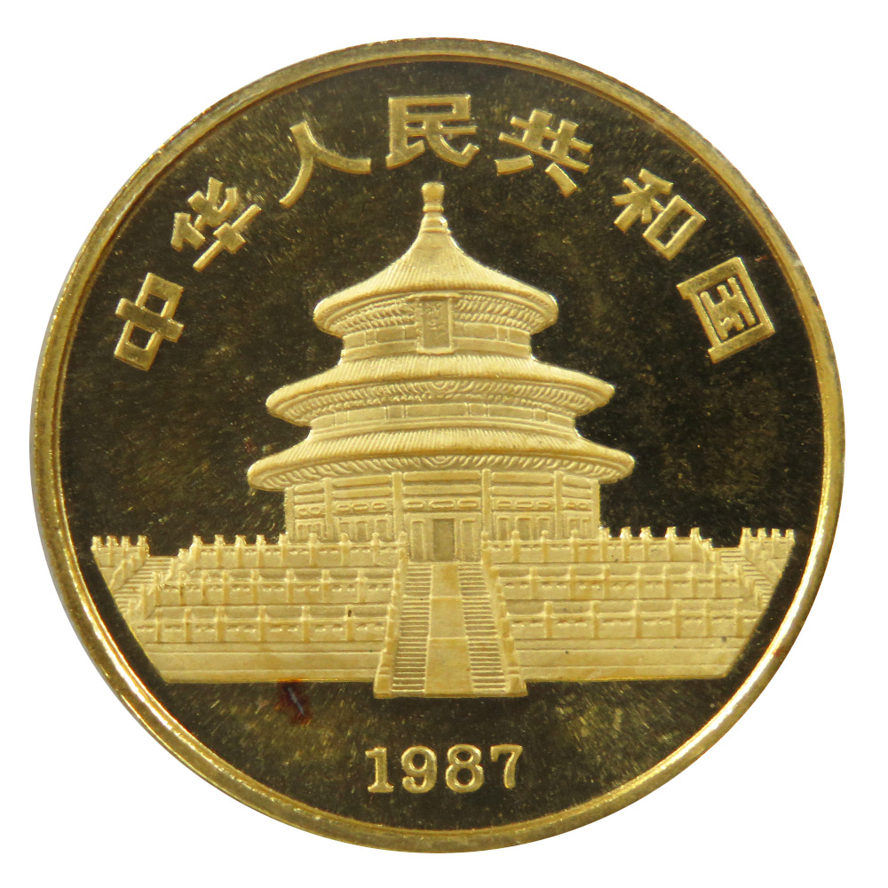 1987 100 Yuan Gold Chinese Panda .999 1 oz Sealed in Plastic - Pinehurst  Coins