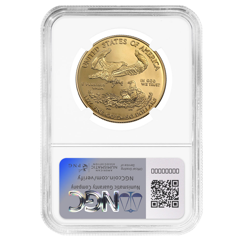 2006-W Burnished $50 American Gold Eagle 1 oz NGC MS70 Brown Label