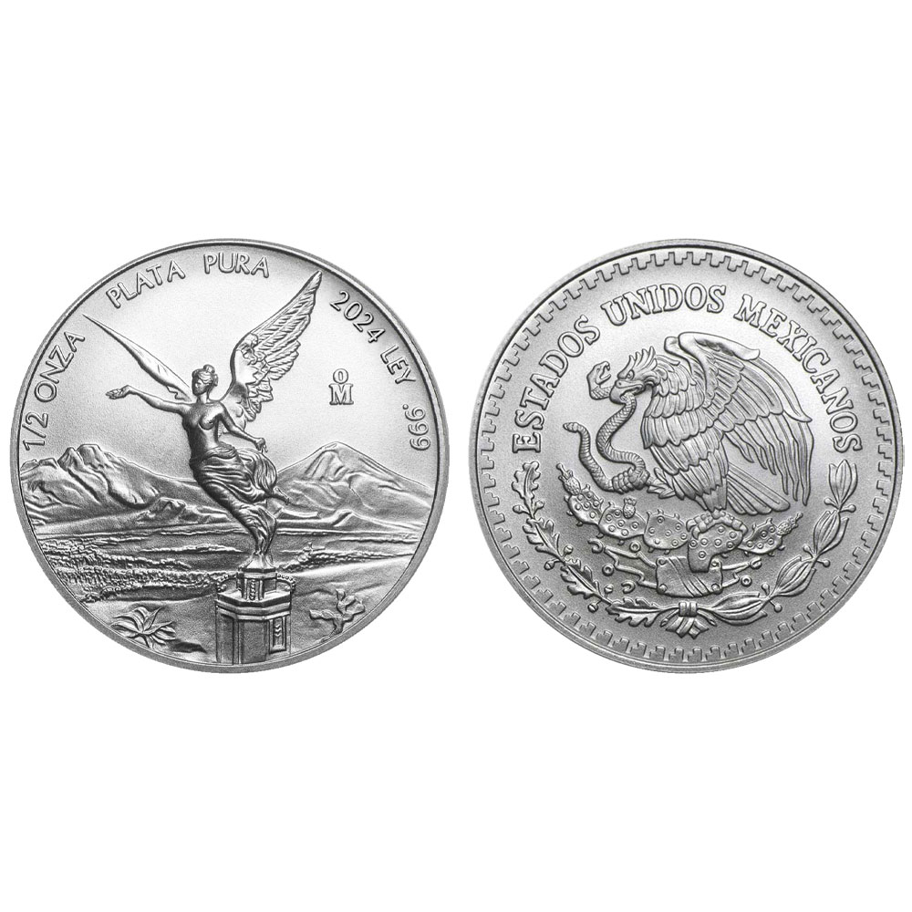 2024 Silver Mexican Libertad Onza 1/2 oz Brilliant Uncirculated