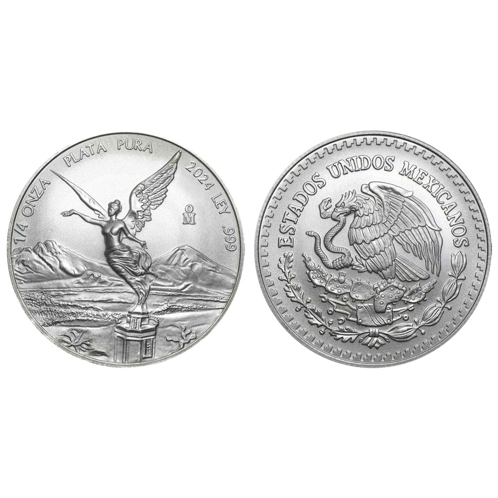 2024 Silver Mexican Libertad Onza 1/4 oz Brilliant Uncirculated