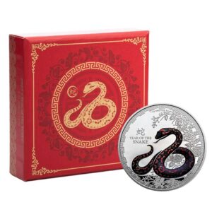 2025 Lunar Year of the Snake 1 oz Silver Coin By Agoro Mintage of 2025