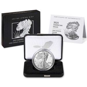 2025-W Proof $1 American Silver Eagle Box, OGP, & COA