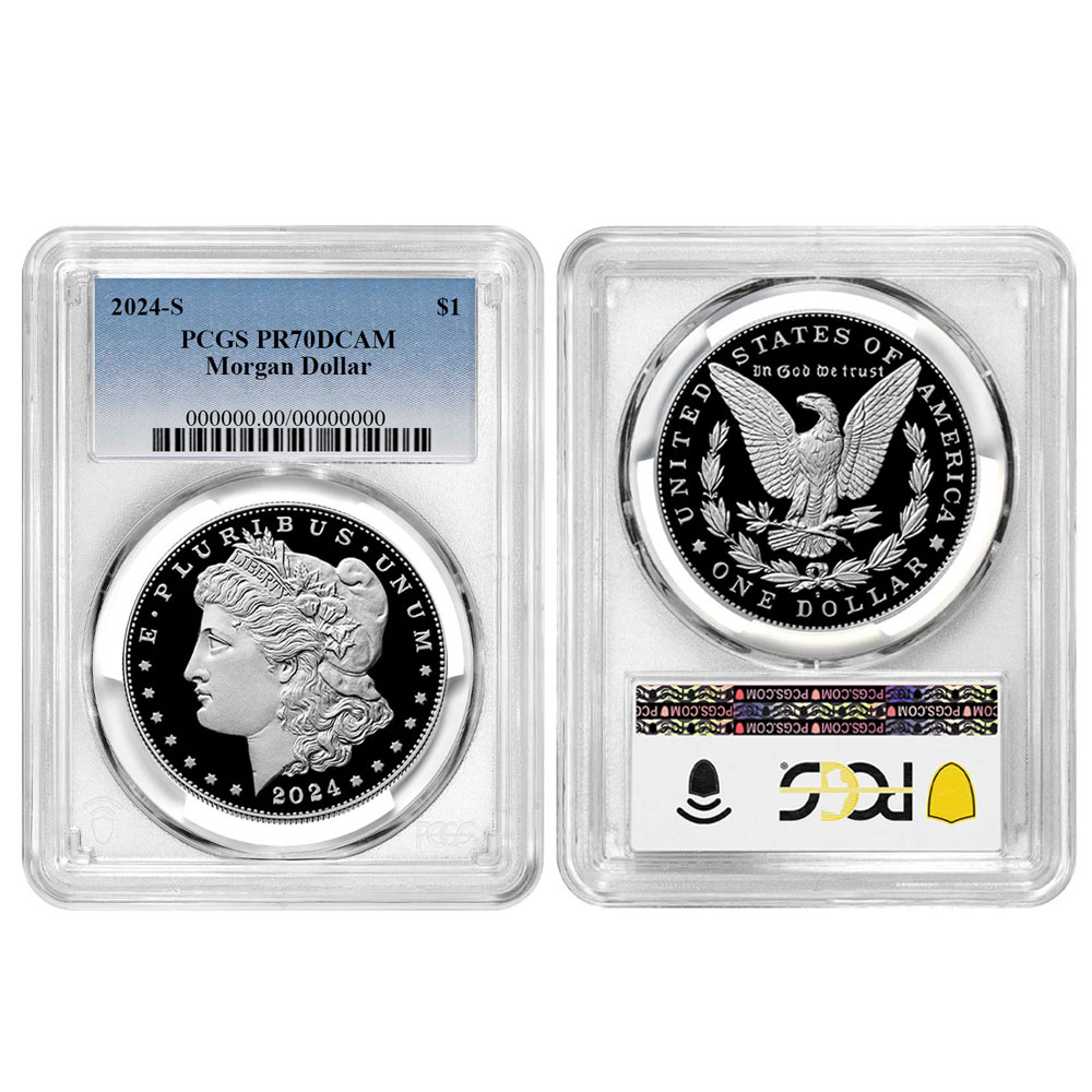 2024-S $1 Proof Morgan and Peace Silver Dollar 2pc Set PCGS