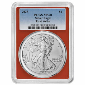 2025 $1 American Silver Eagle PCGS MS70 FS Blue Label Red Frame