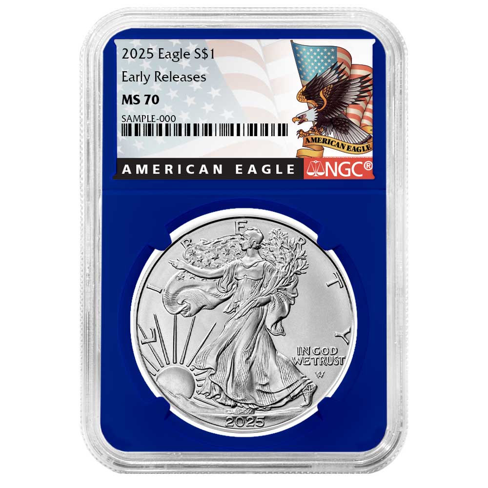 2025 $1 American Silver Eagle ER Black Label - Pinehurst Coins