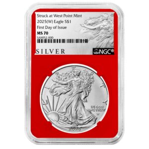 2025 (W) $1 American Silver Eagle NGC MS70 FDI ALS Label Red Core