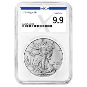 2025 $1 American Silver Eagle NGCX MS9.9 X Label