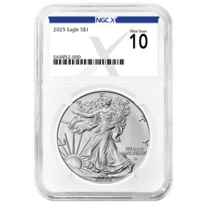 2025 $1 American Silver Eagle NGCX MS10 X Label