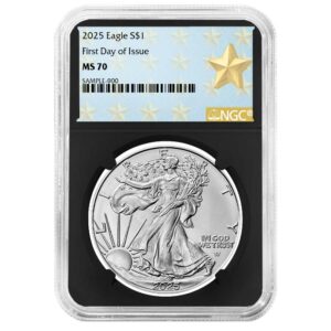 2025 $1 American Silver Eagle NGC MS70 FDI West Point Star Label Retro Core