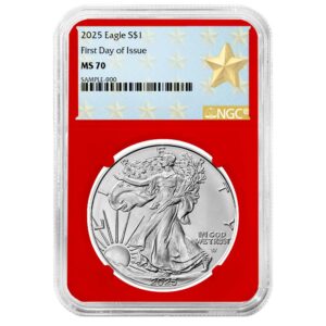 2025 $1 American Silver Eagle NGC MS70 FDI West Point Star Label Red Core