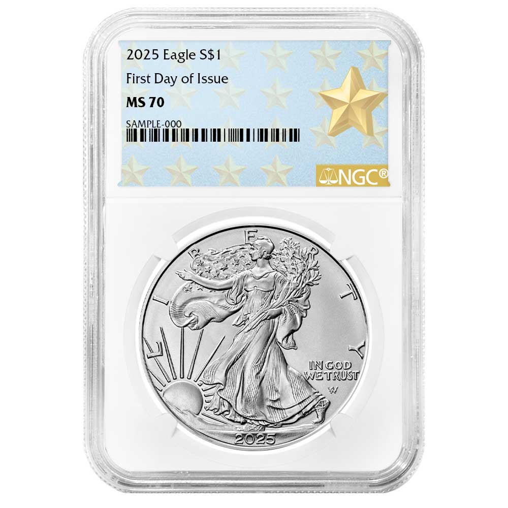 2025 $1 American Silver Eagle NGC MS70 FDI West Point Star Label