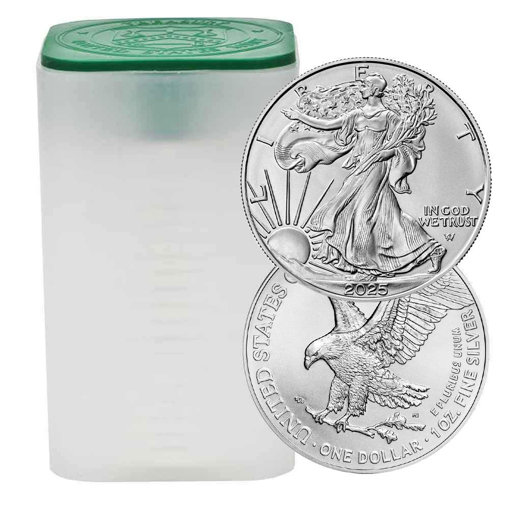 Roll of 20 - 2025 $1 American Silver Eagle 1 oz BU | eBay