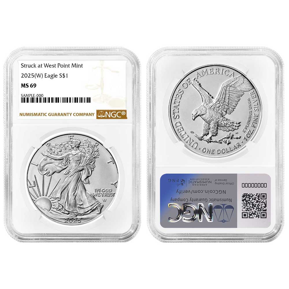 2025 (W) $1 American Silver Eagle Brown Label - Pinehurst Coins