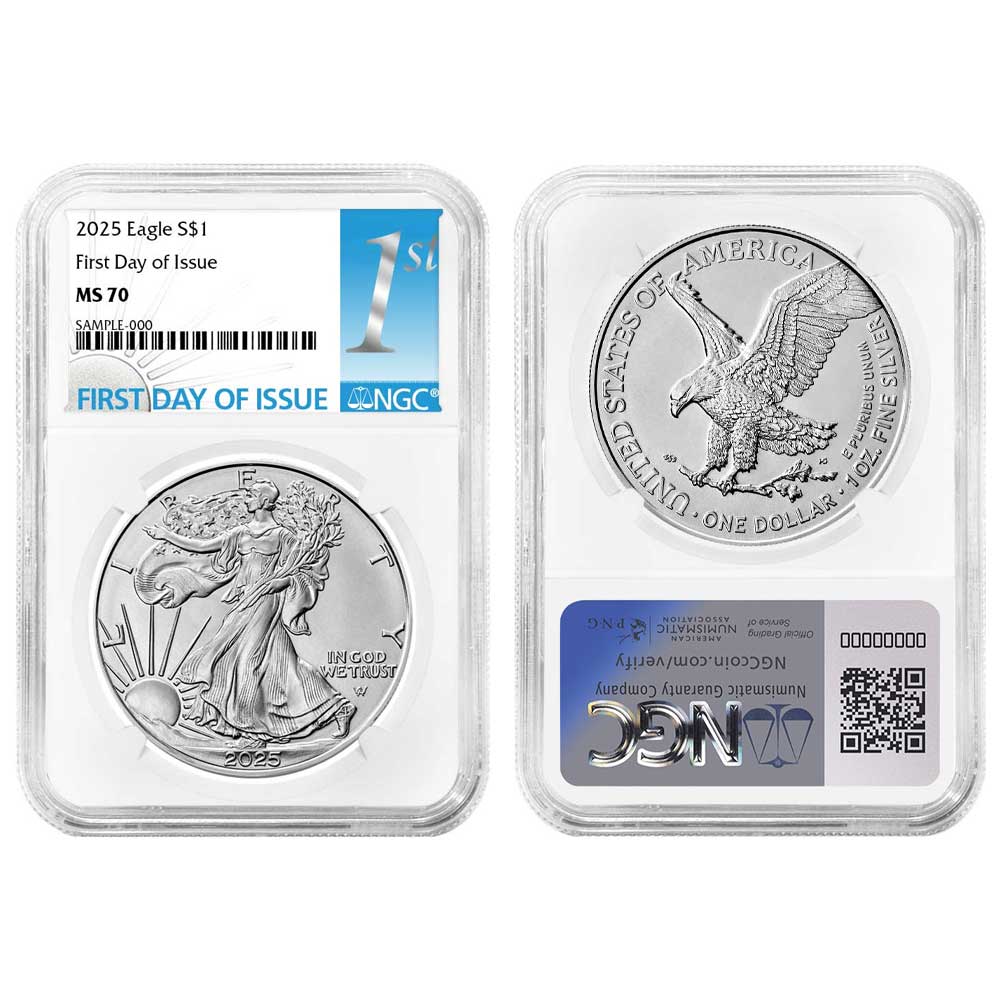 2025 $1 American Silver Eagle FDI First Label - Pinehurst Coins