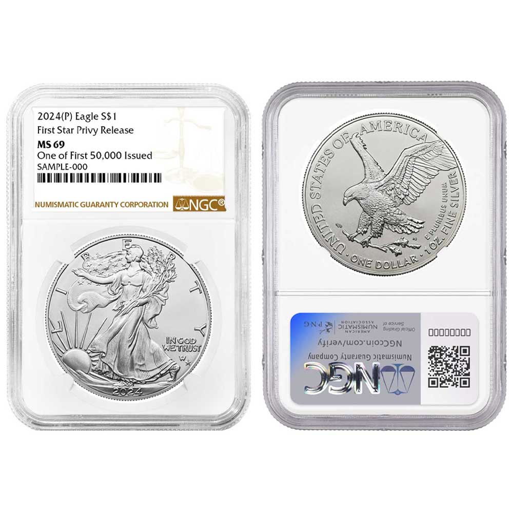2024 (P) $1 American Silver Eagle First Star Privy
