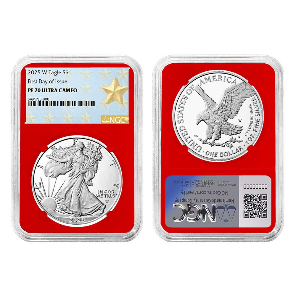 2025-W Proof $1 American Silver Eagle 3pc Set West Point Star Label -  Pinehurst Coins