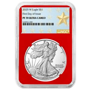 2025-W Proof $1 American Silver Eagle NGC PF70UC FDI West Point Star Label Red Core