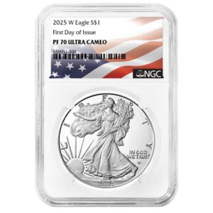 2025-W Proof $1 American Silver Eagle NGC PF70UC FDI Flag Label