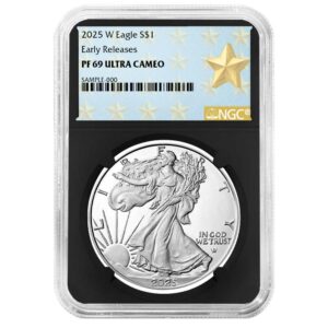 2025-W Proof $1 American Silver Eagle NGC PF69UC ER West Point Star Label Retro Core