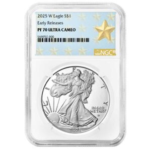 2025-W Proof $1 American Silver Eagle NGC PF70UC ER West Point Star Label