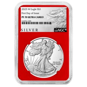 2025-W Proof $1 American Silver Eagle NGC PF70UC FDI ALS Label Red Core