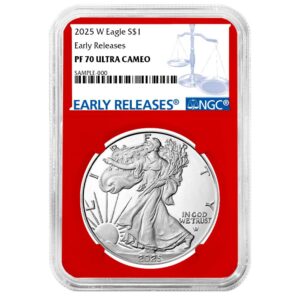 2025-W Proof $1 American Silver Eagle NGC PF70UC ER Blue Label Red Core