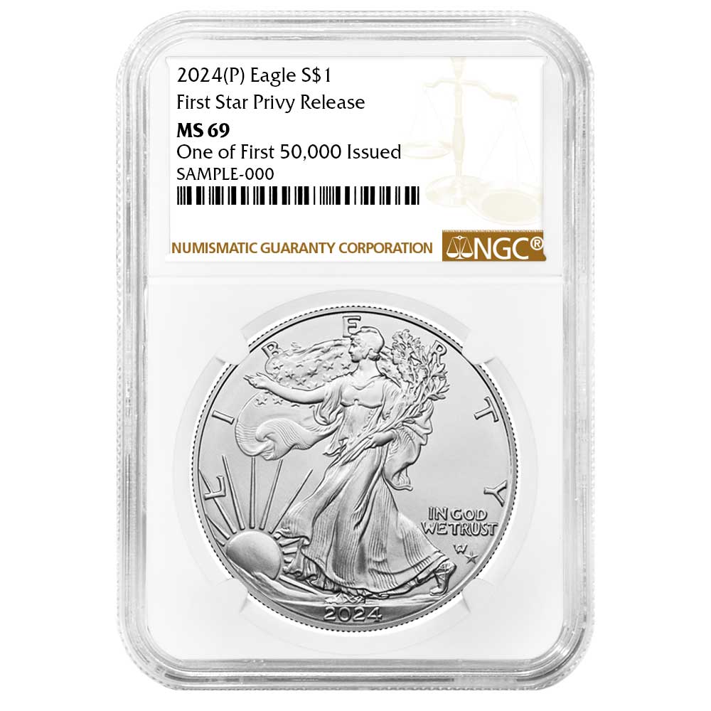 2024 (P) $1 American Silver Eagle First Star Privy
