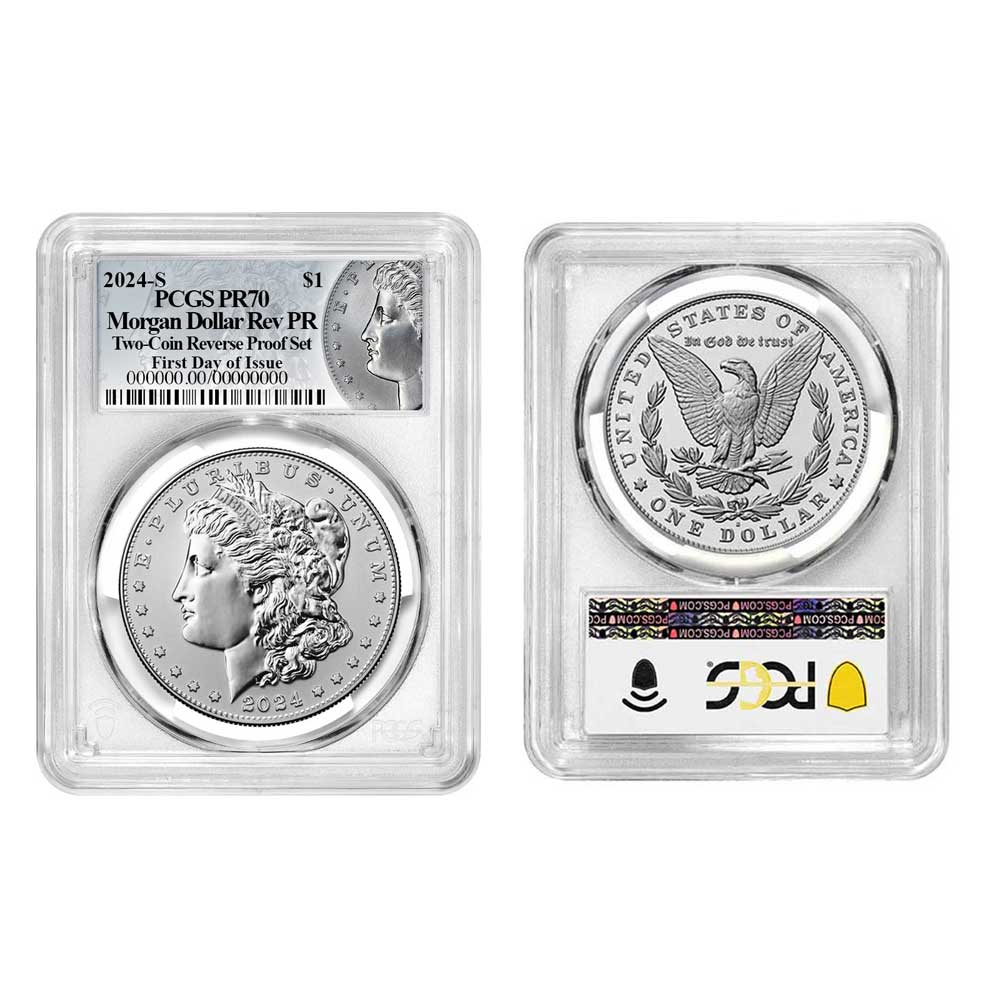 2024-S Reverse Proof $1 Morgan and Peace Silver Dollar 2pc Set