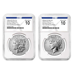 Presale - 2024-S Reverse Proof $1 Morgan and Peace Silver Dollar 2pc Set NGCX PF10 FDI X Label
